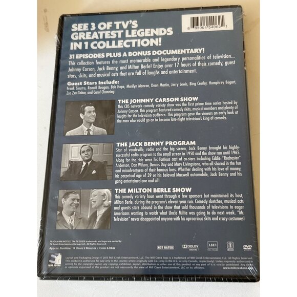TV Guide Television Legends DVD Johnny Carson Jack Benny Milton Berle New Sealed - Picture 2 of 3